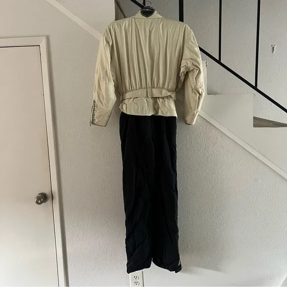 BOGNER Custom Ski Suit Embroidered Tan Black Snowboard Pants - Picture 10 of 11